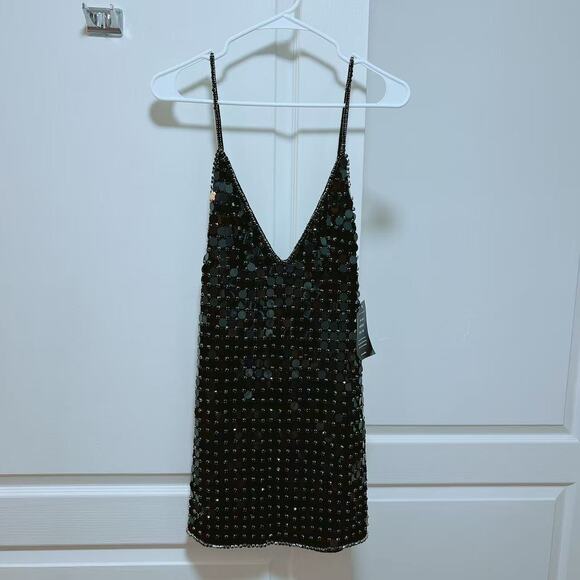 Retrofête Airalyse Black Embellished Sequin Dress NWT M - Picture 3 of 8